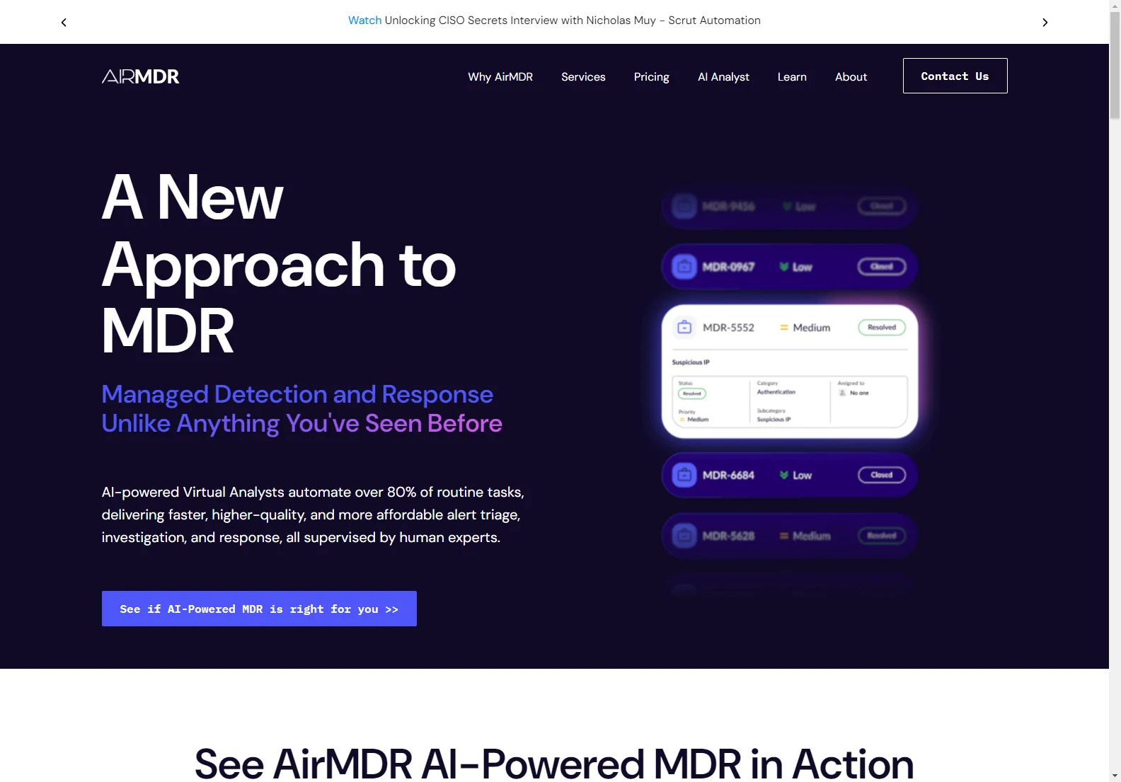 AirMDR: Revolutionizing Managed Detection and Response