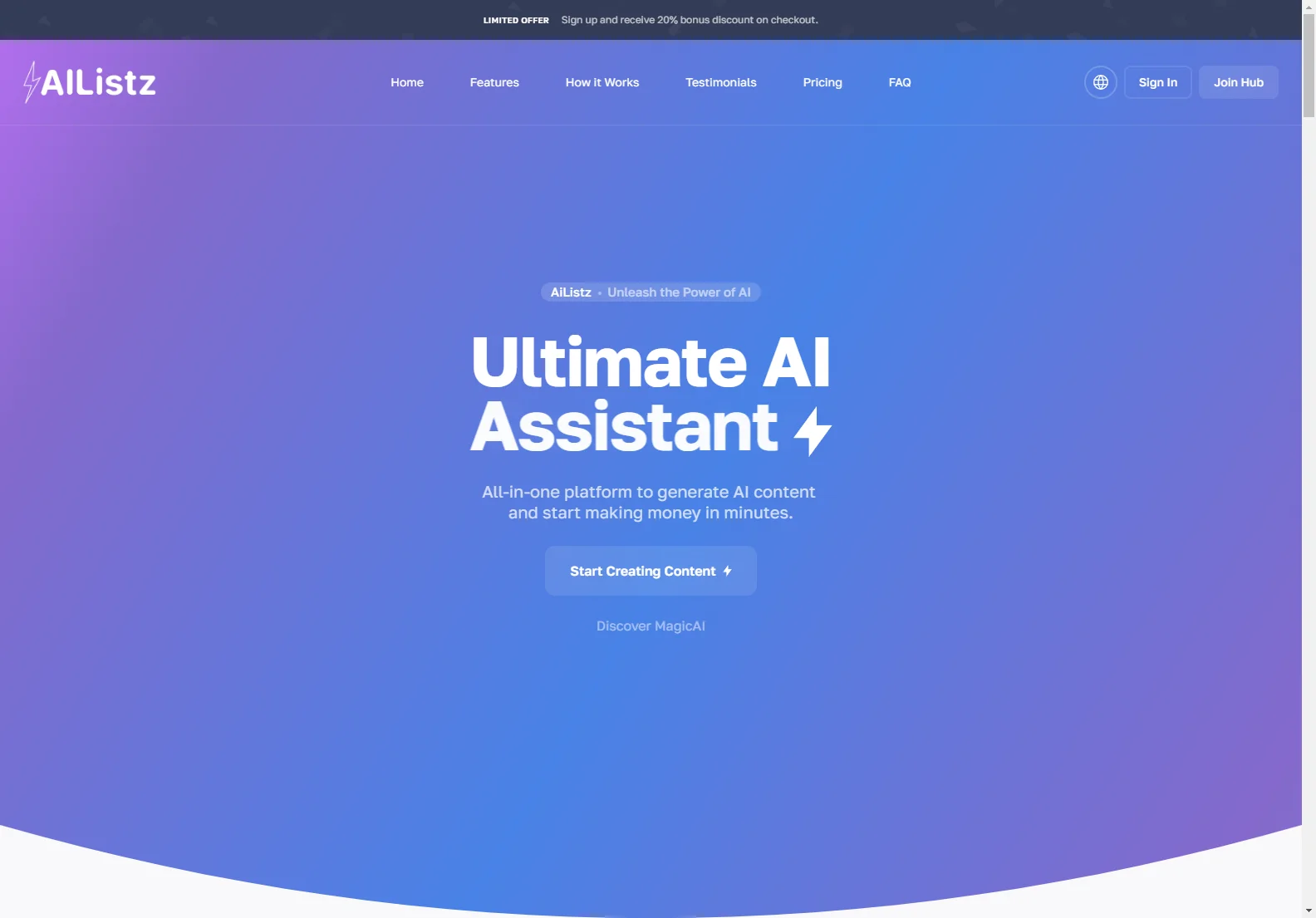 AiListz: Simplify AI Content Creation and Design