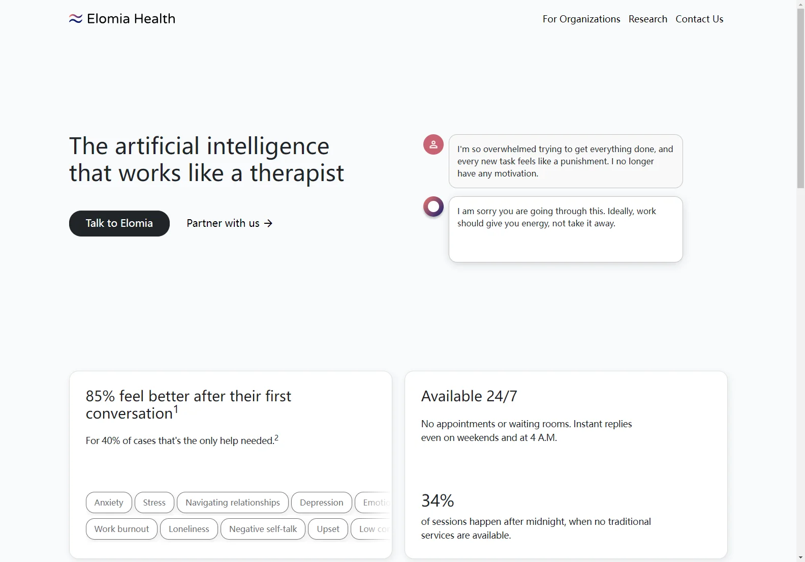 Elomia: Transforming Mental Health with AI Chatbot