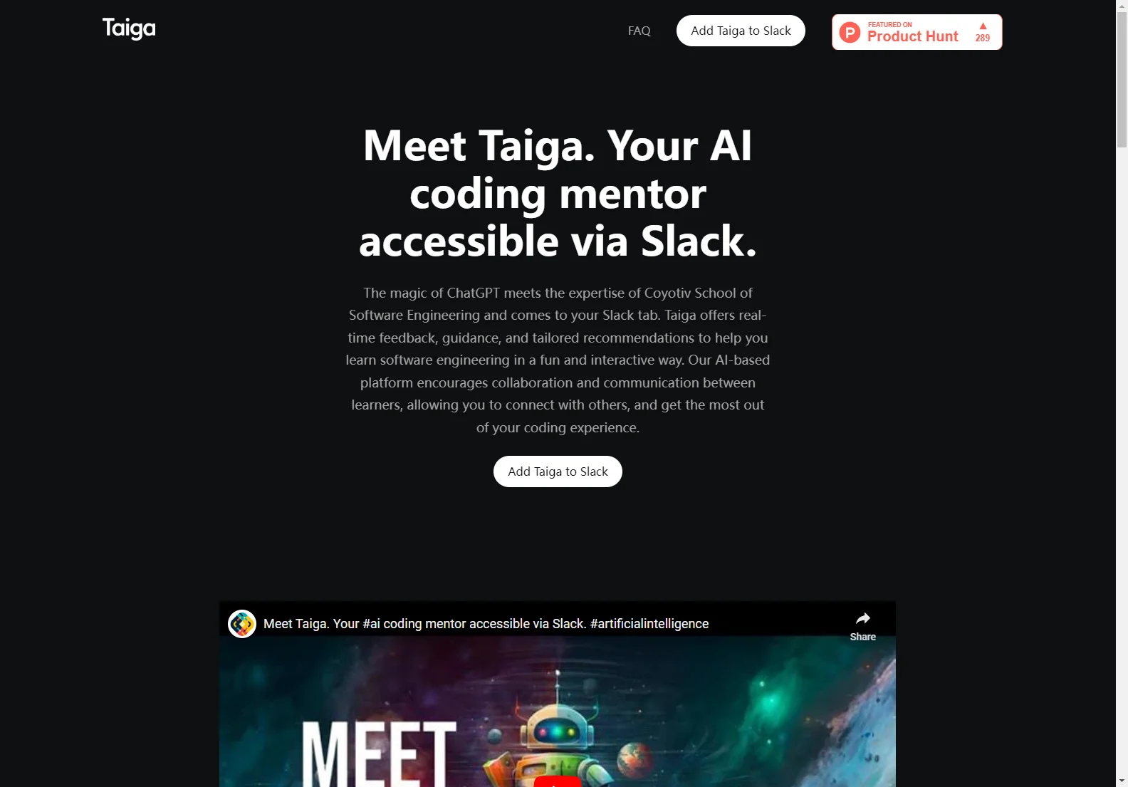 Taiga: Your AI Coding Mentor in Slack