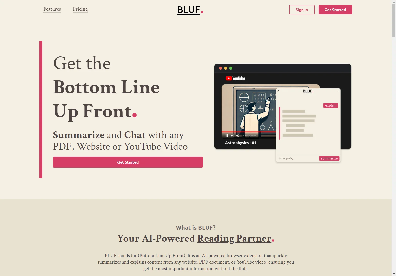 BLUF: Effortlessly Summarize Any Content