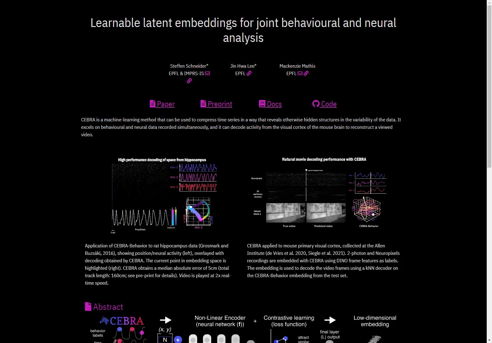 CEBRA: Unveiling Hidden Structures in Behavioural and Neural Data