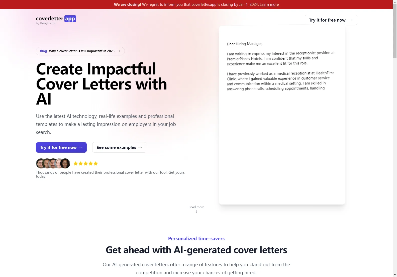 Enhance Your Job Prospects with AI Cover Letters - coverletter.app