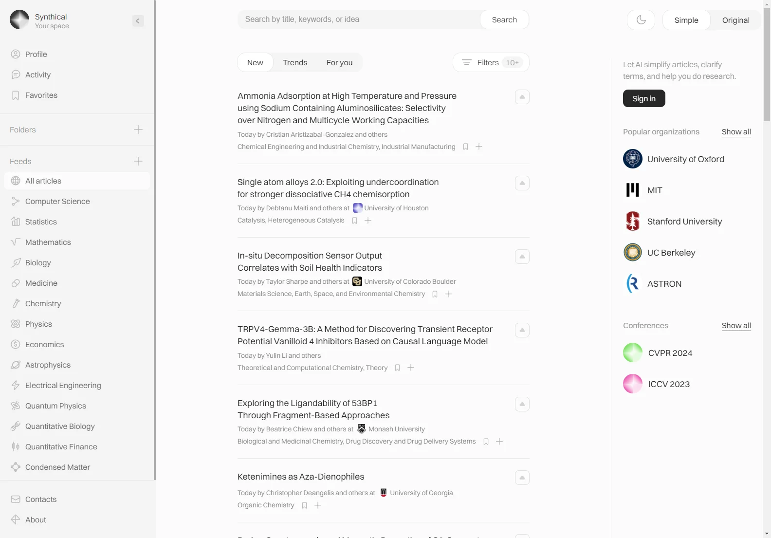 Synthical: The AI-powered Research Environment for Simplified Research and Term Clarification