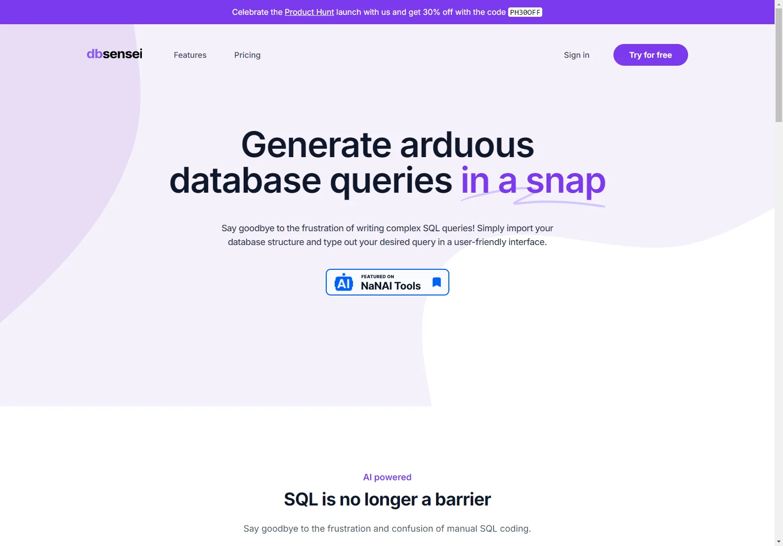 DB Sensei: Effortlessly Generate SQL Queries