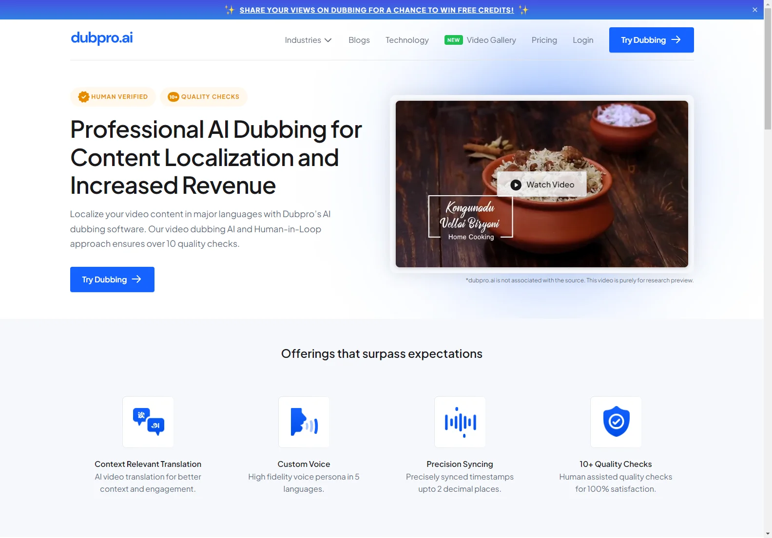 Enhance Your Videos with AI Dubbing - Dubpro.ai