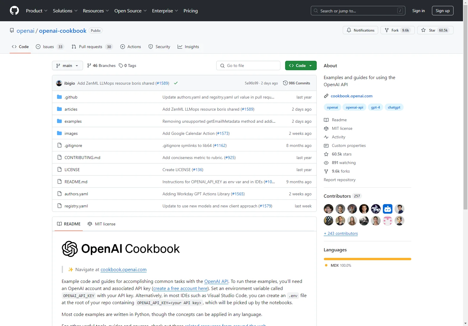 OpenAI Cookbook: Empowering Users with API Examples and Guides