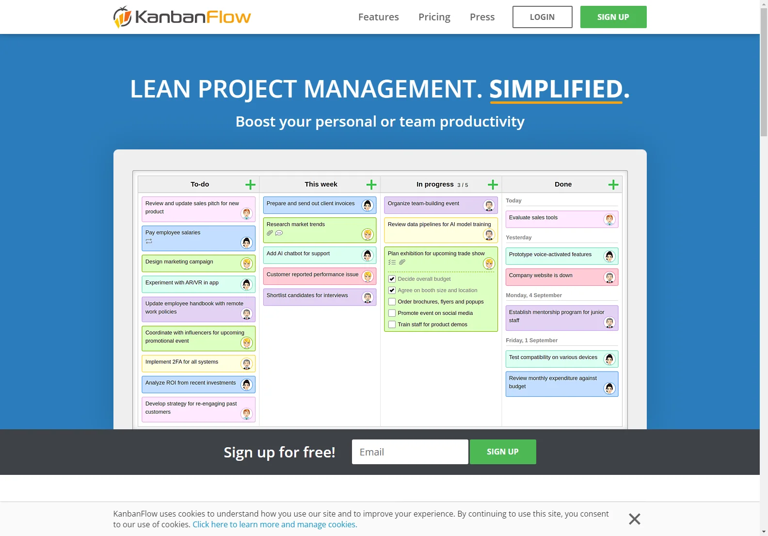 KanbanFlow: Simplified Lean Project Management for Higher Productivity