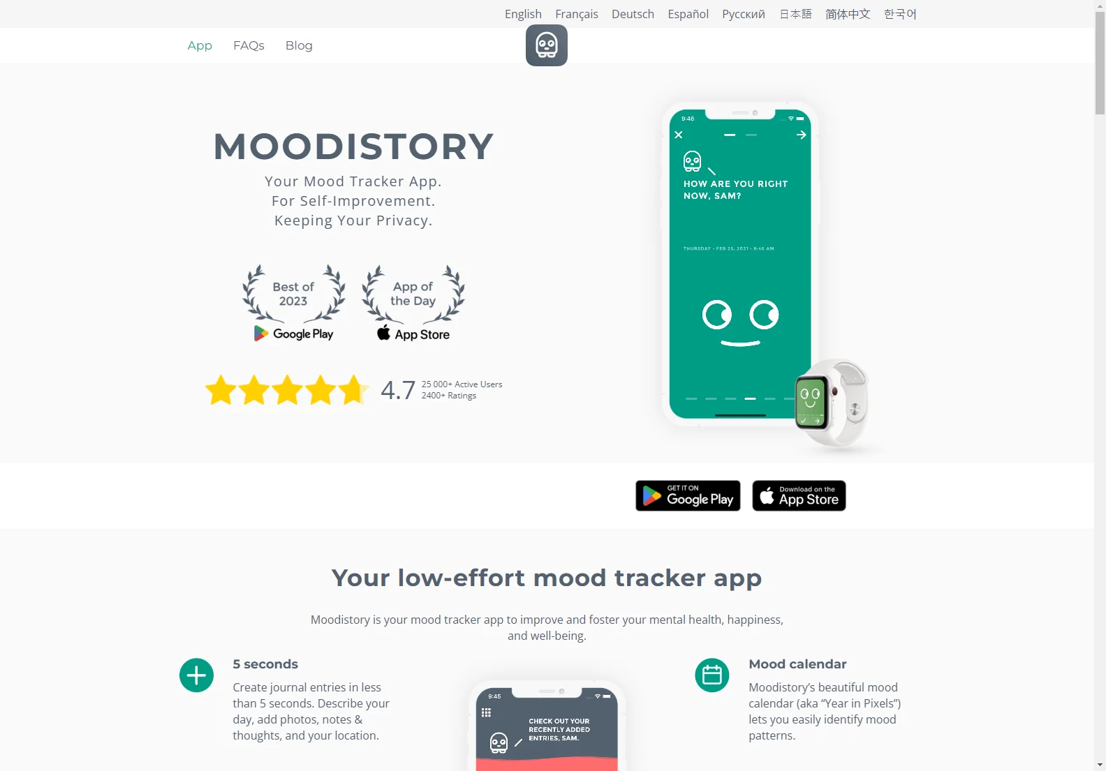 Mood Tracker App Moodistory: Prioritizing Privacy and Mental Health