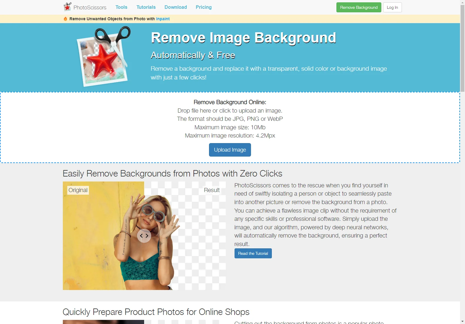 Efficient Image Background Removal with PhotoScissors