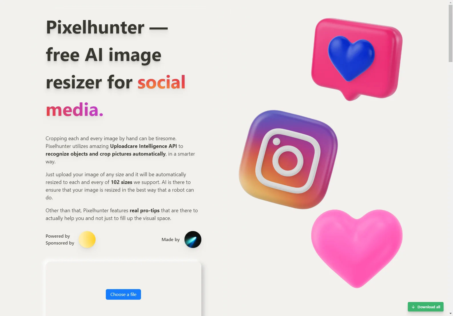 Pixelhunter — 🧠 AI-Powered Image Resizer for Social Media