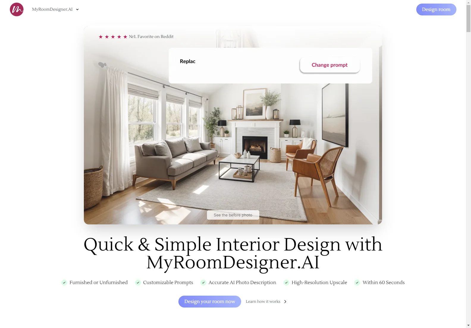 MyRoomDesigner.AI: Transform Your Space with AI-Powered Design