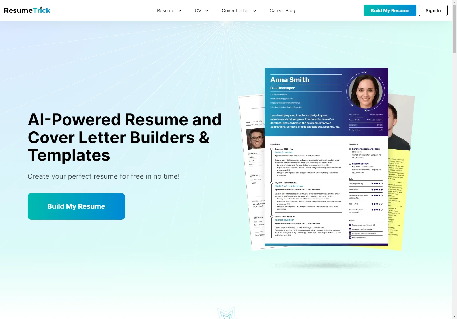 Resume Trick: Build Your Perfect Resume with Ease