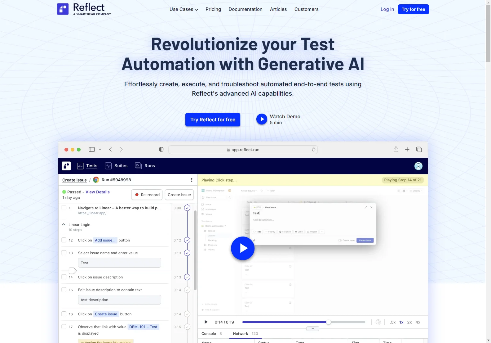 Revolutionize Web Testing with Reflect's AI-Powered Solution