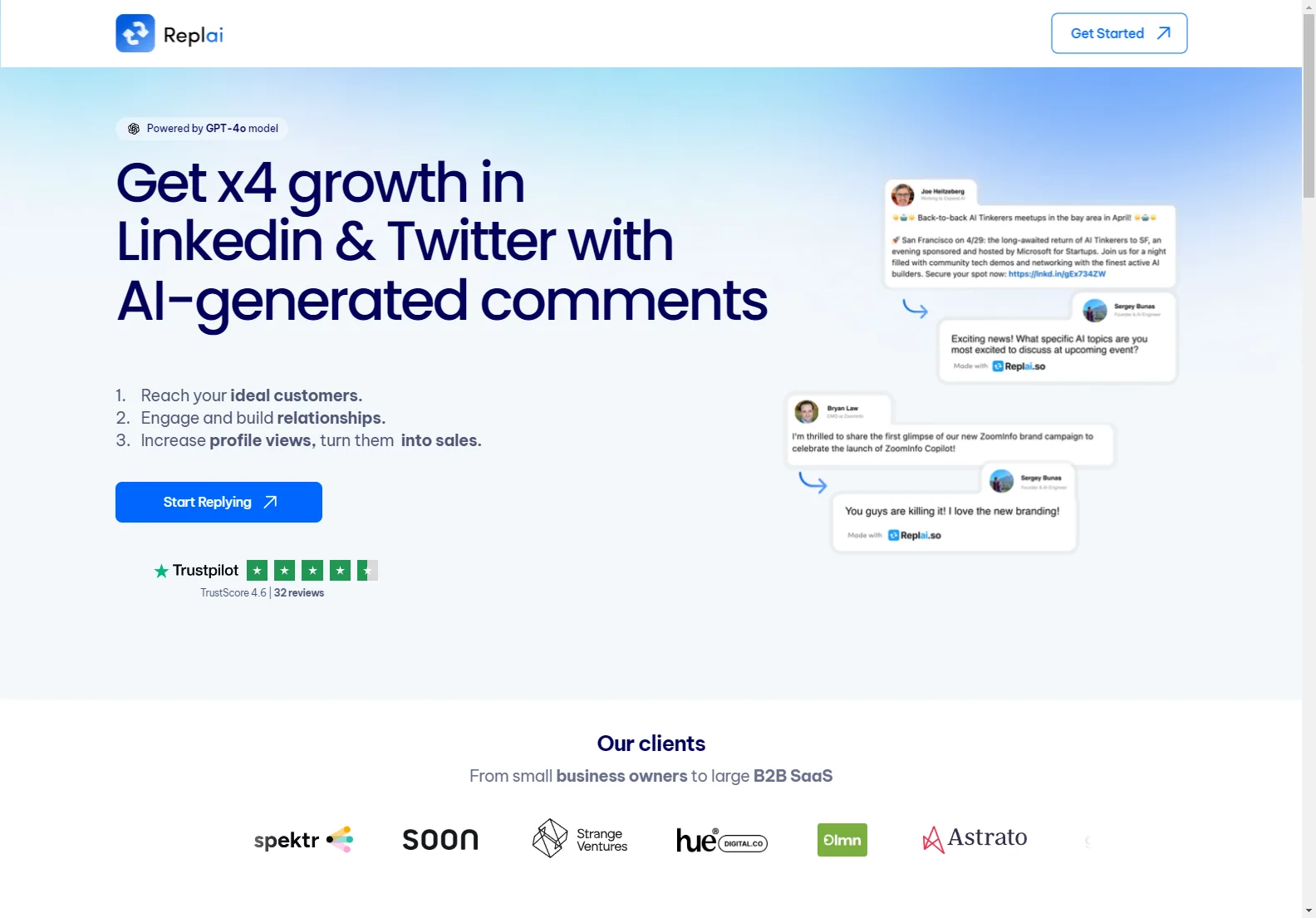 Replai.so - Boost Your LinkedIn & Twitter Engagement with AI