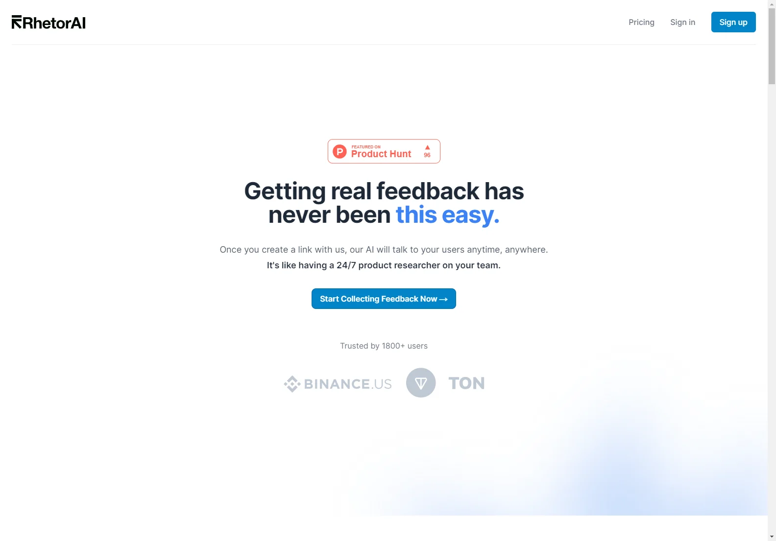 RhetorAI: Unlock Insights with AI-Powered Feedback Collection