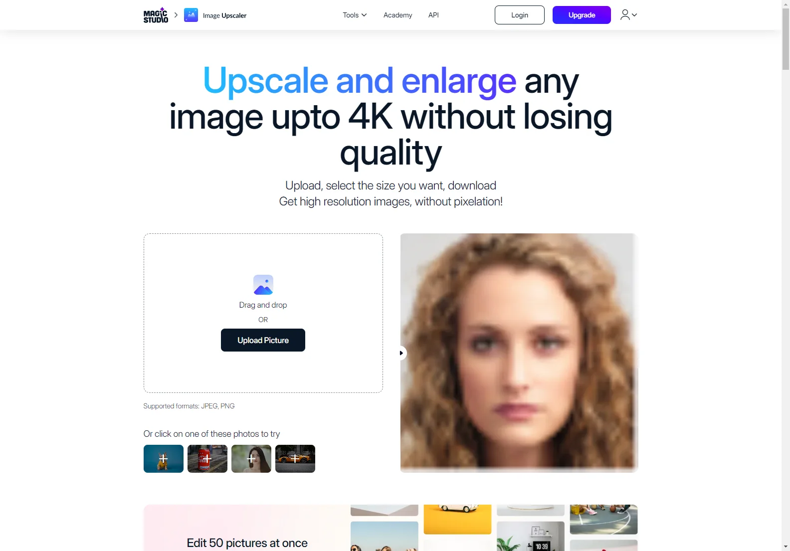 Enhance Images Up to 4K with Image Upscaler by Magic Studio