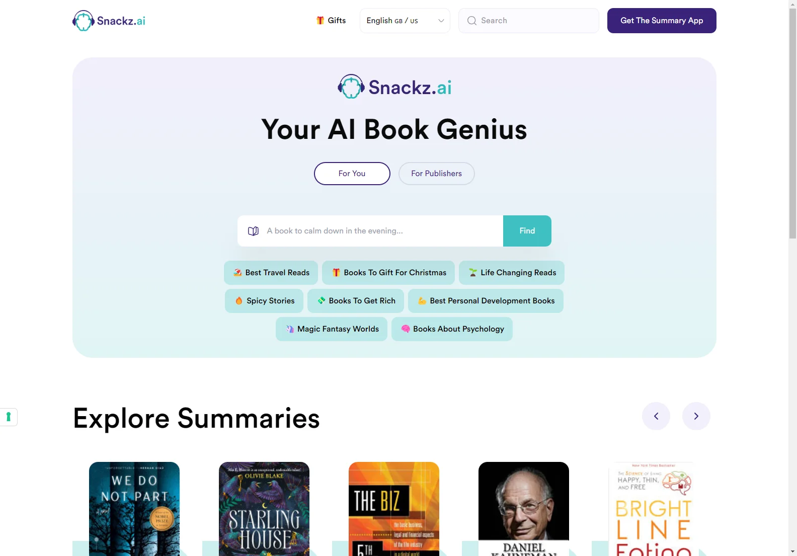 Snackz.ai: Transforming the Book Experience with AI