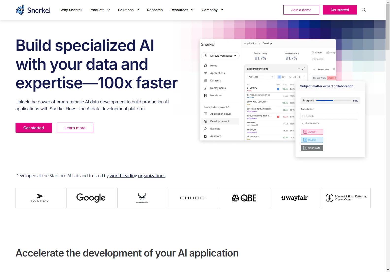 Snorkel AI: Accelerating Specialized AI Development