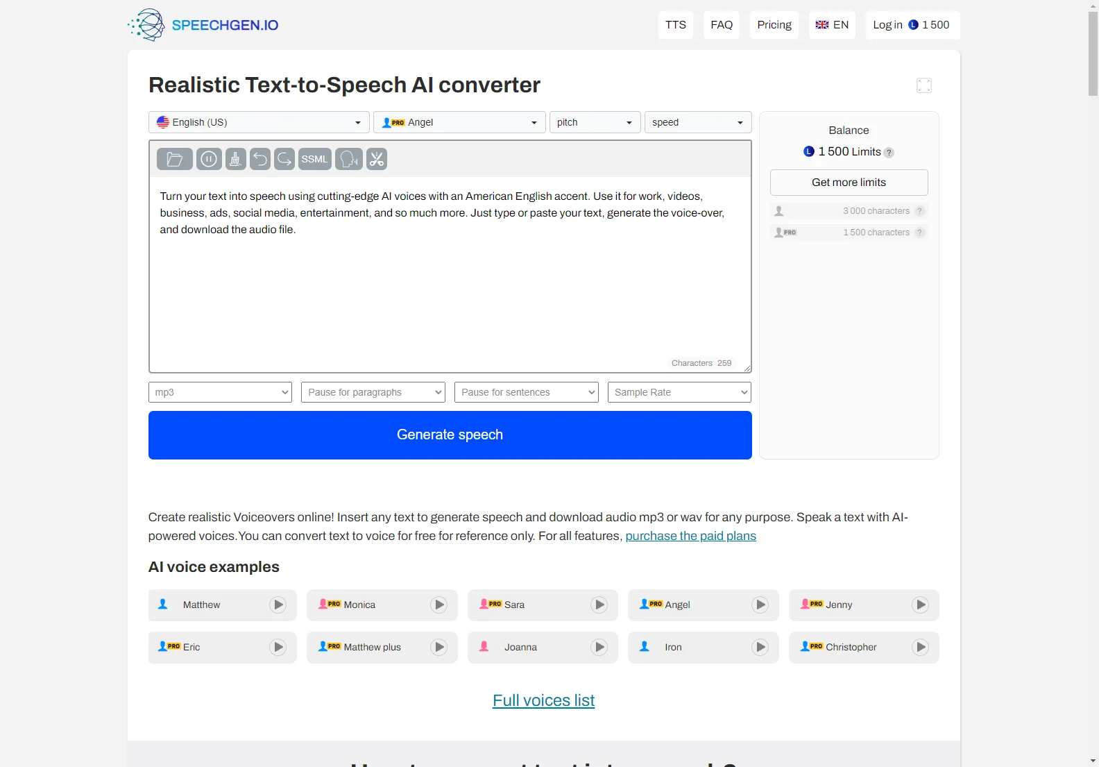 SpeechGen.io: Transform Text into Lifelike Speech