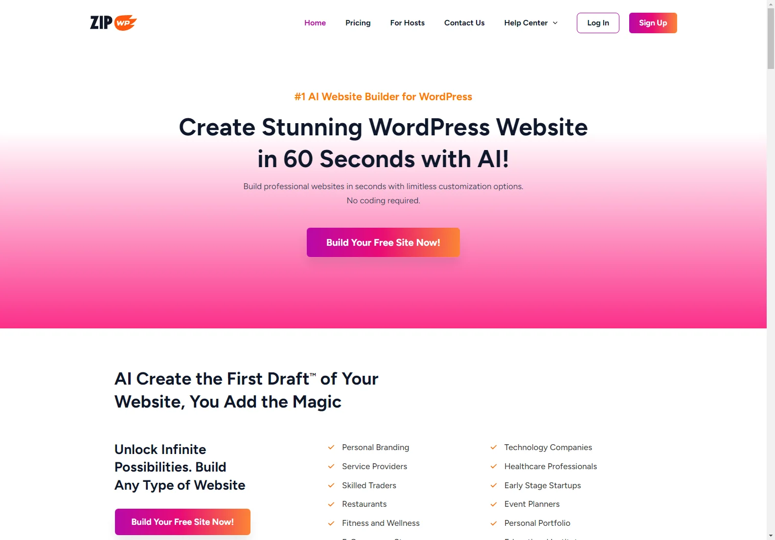 #1 AI Website Builder for WordPress: Build in 60 Seconds