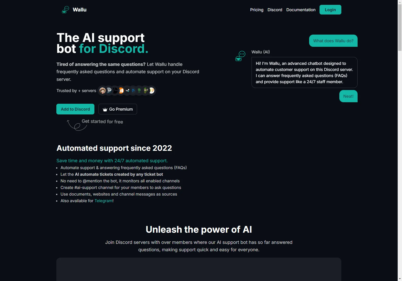 Wallu: AI-Powered Discord Support Bot for Effortless FAQ Handling