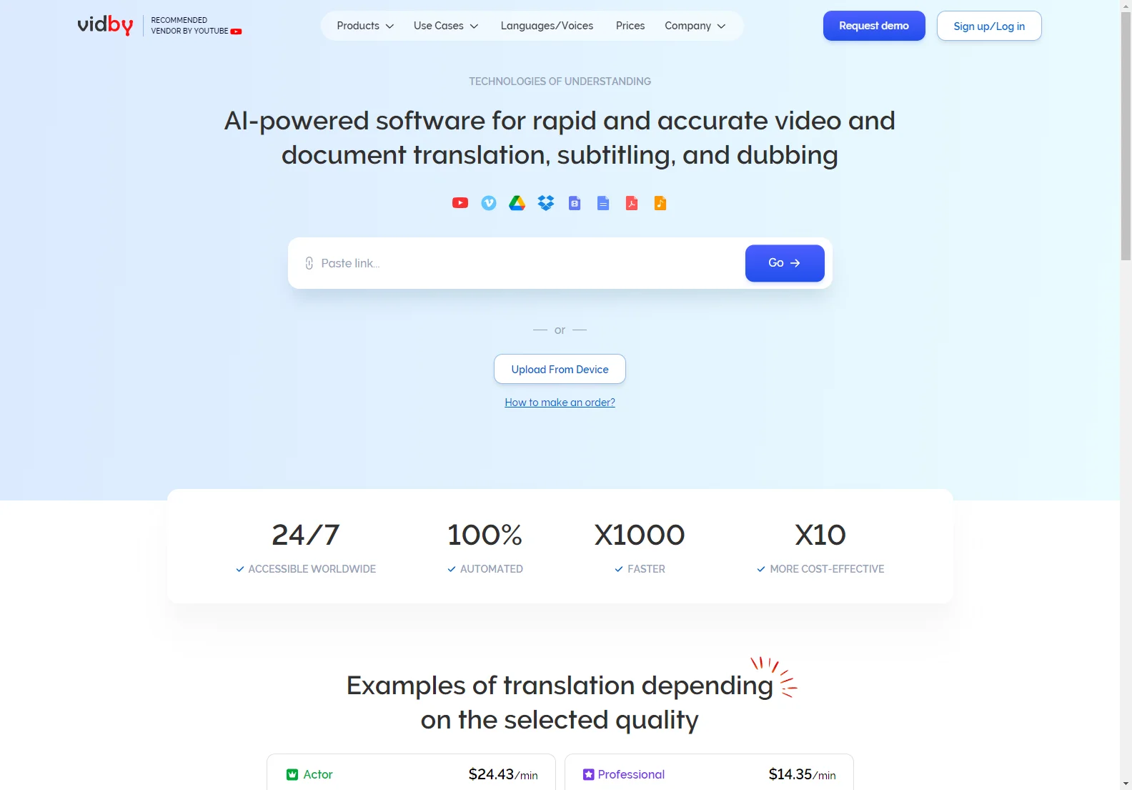 vidby: Your AI-Powered Solution for Fast and Accurate Translation, Dubbing, and Subtitling