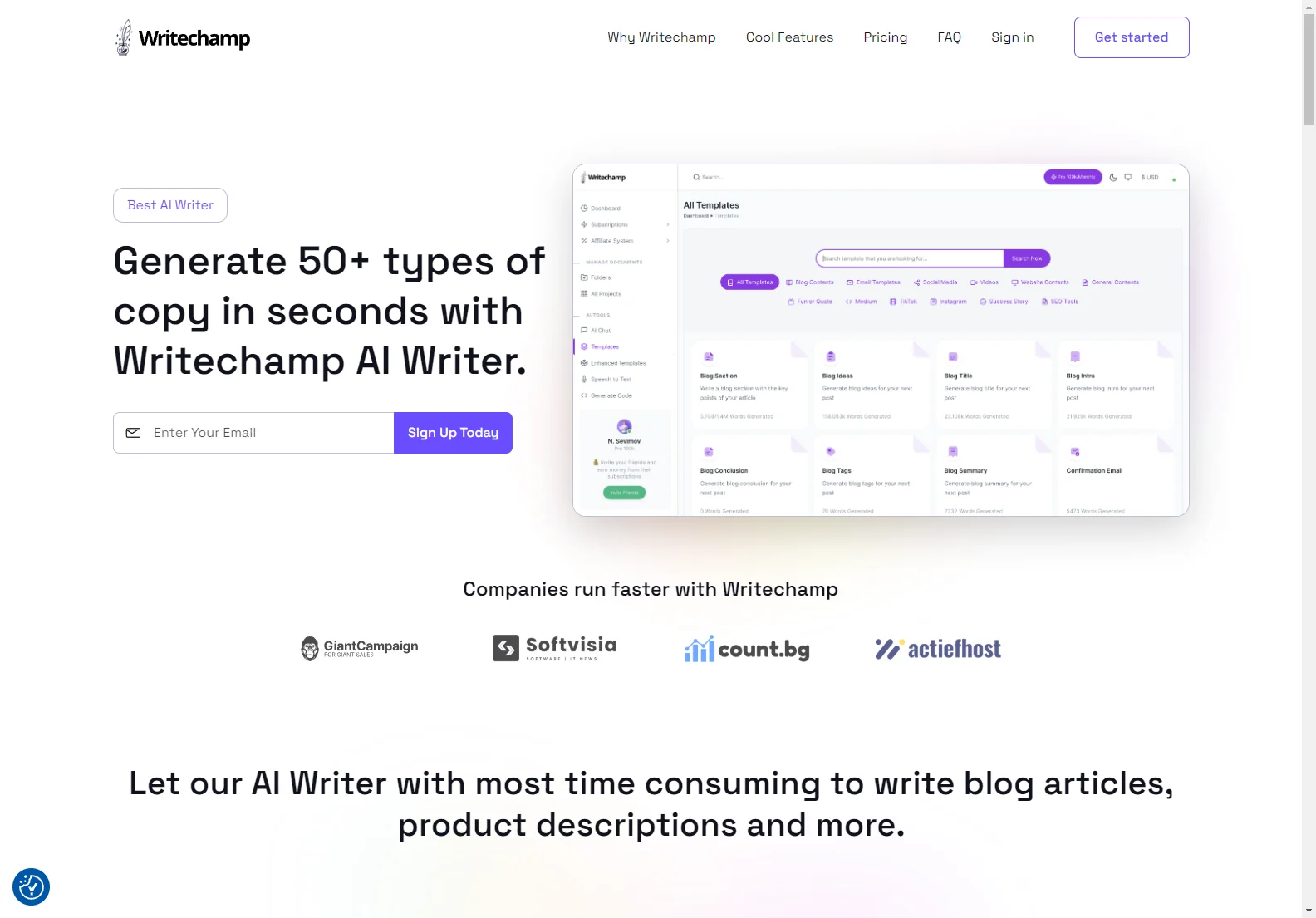 Writechamp AI Writer: Your Key to Efficient and High-Quality Content Creation