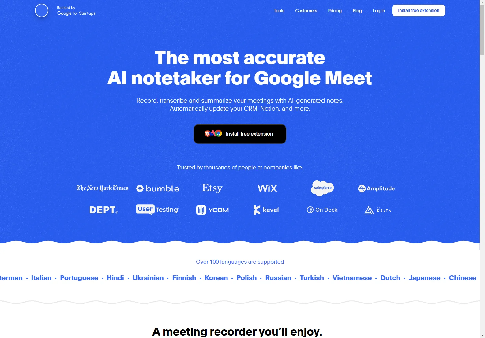 Bluedot: The Accurate AI Notetaker for Google Meet