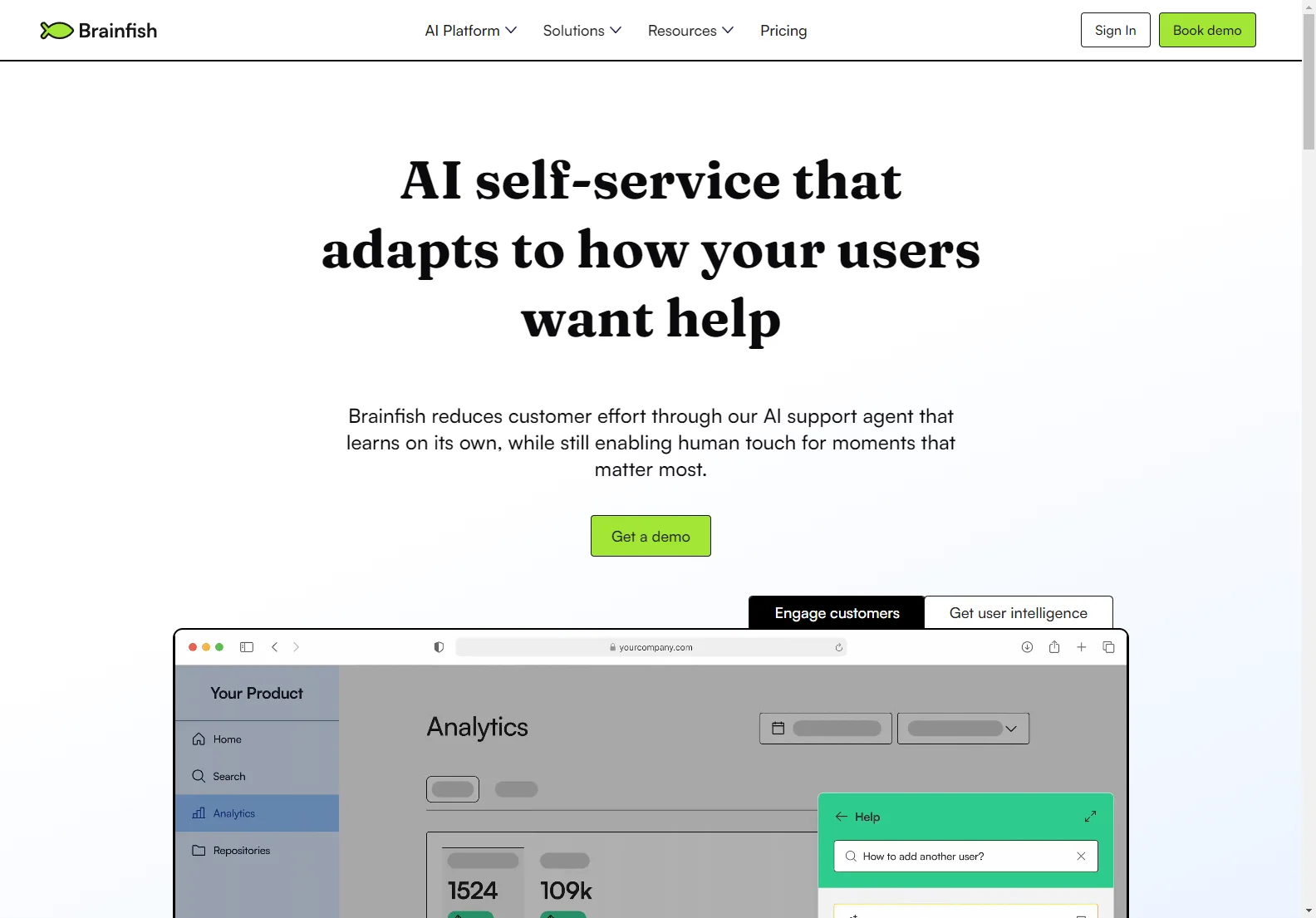 Brainfish: Reducing Customer Effort with AI Self-Service