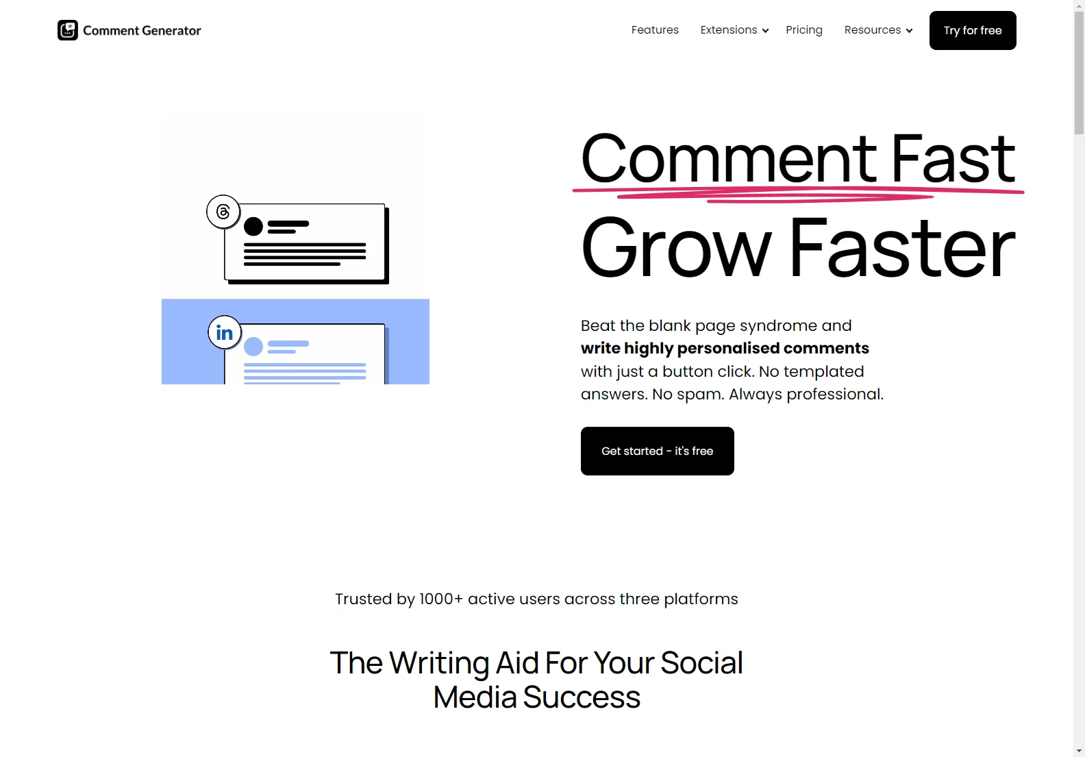 Comment Generator: Create Personalized, Professional Comments with AI