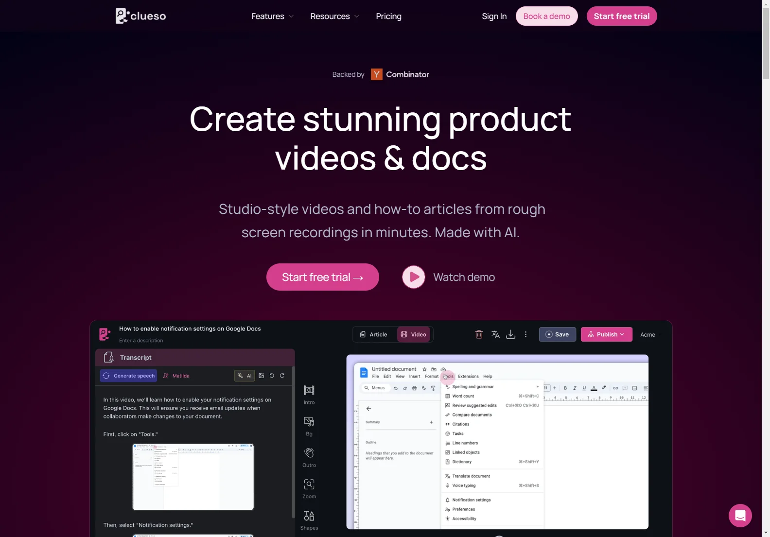 Create Professional Docs & Videos with Clueso - Save Time & Effort