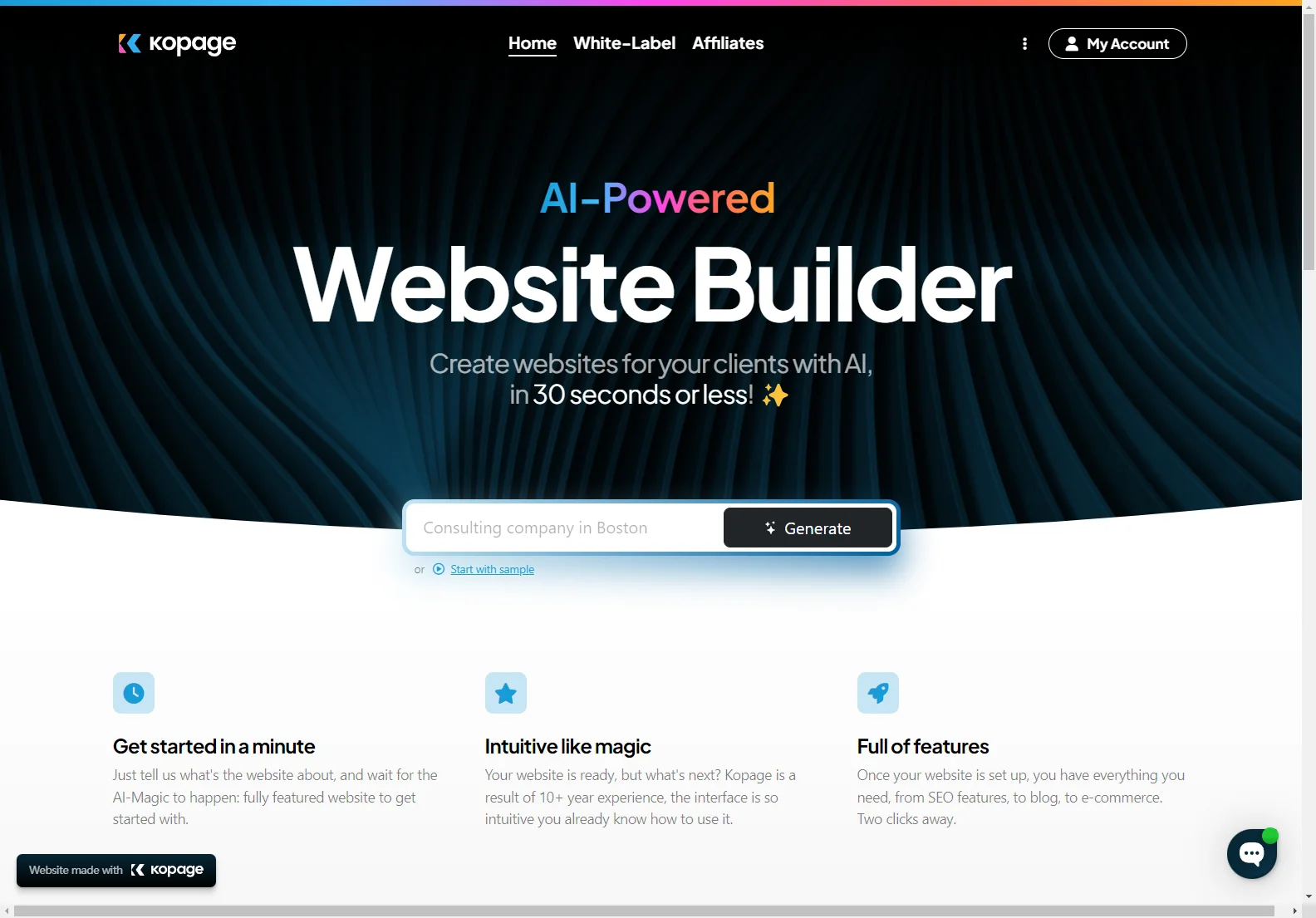 Kopage: The AI-Powered Website Builder for Quick Creation