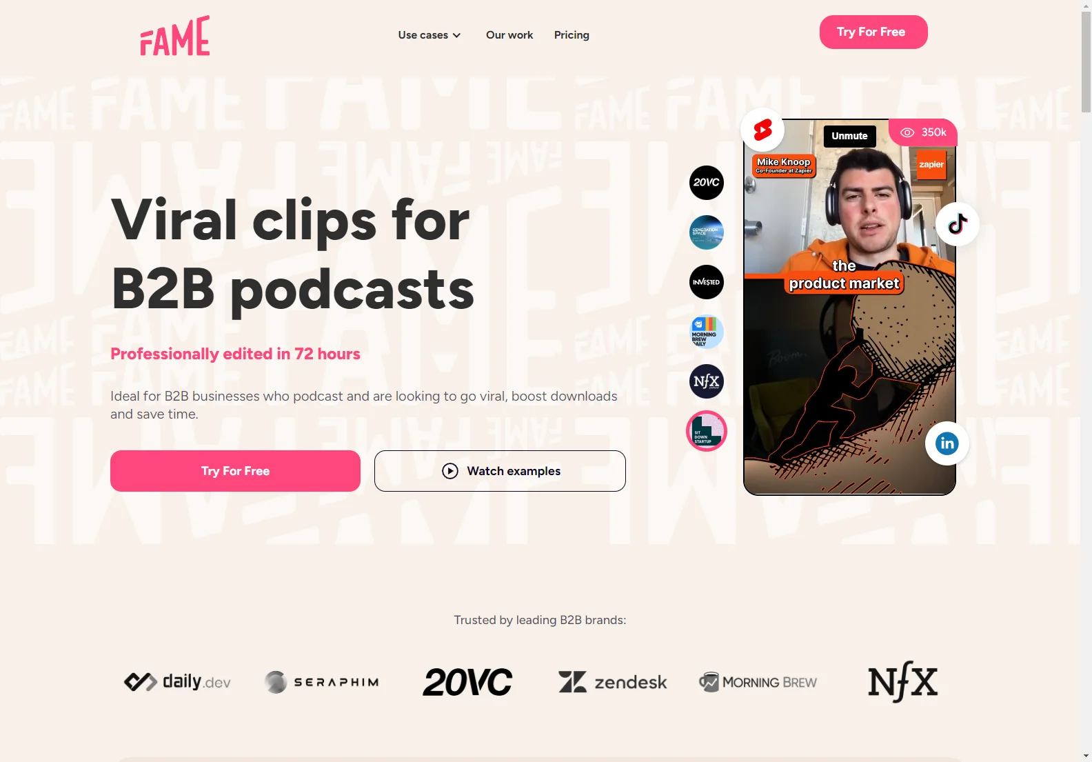 Premium B2B Podcast Clips by Fame: Quality & Affordability Combined