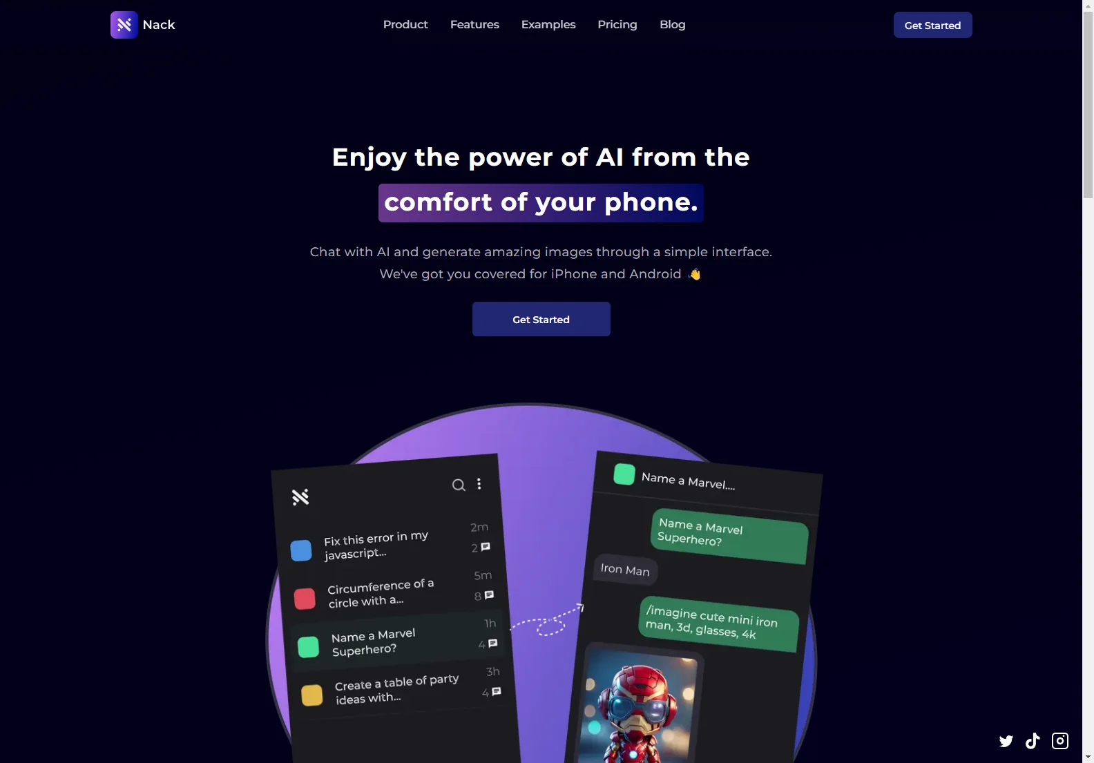 Nack: Empowering Mobile with AI Chat and Image Generation