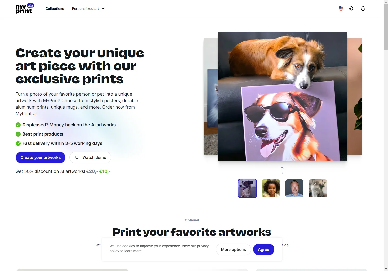 Generate Stunning AI Artworks with MyPrint.ai