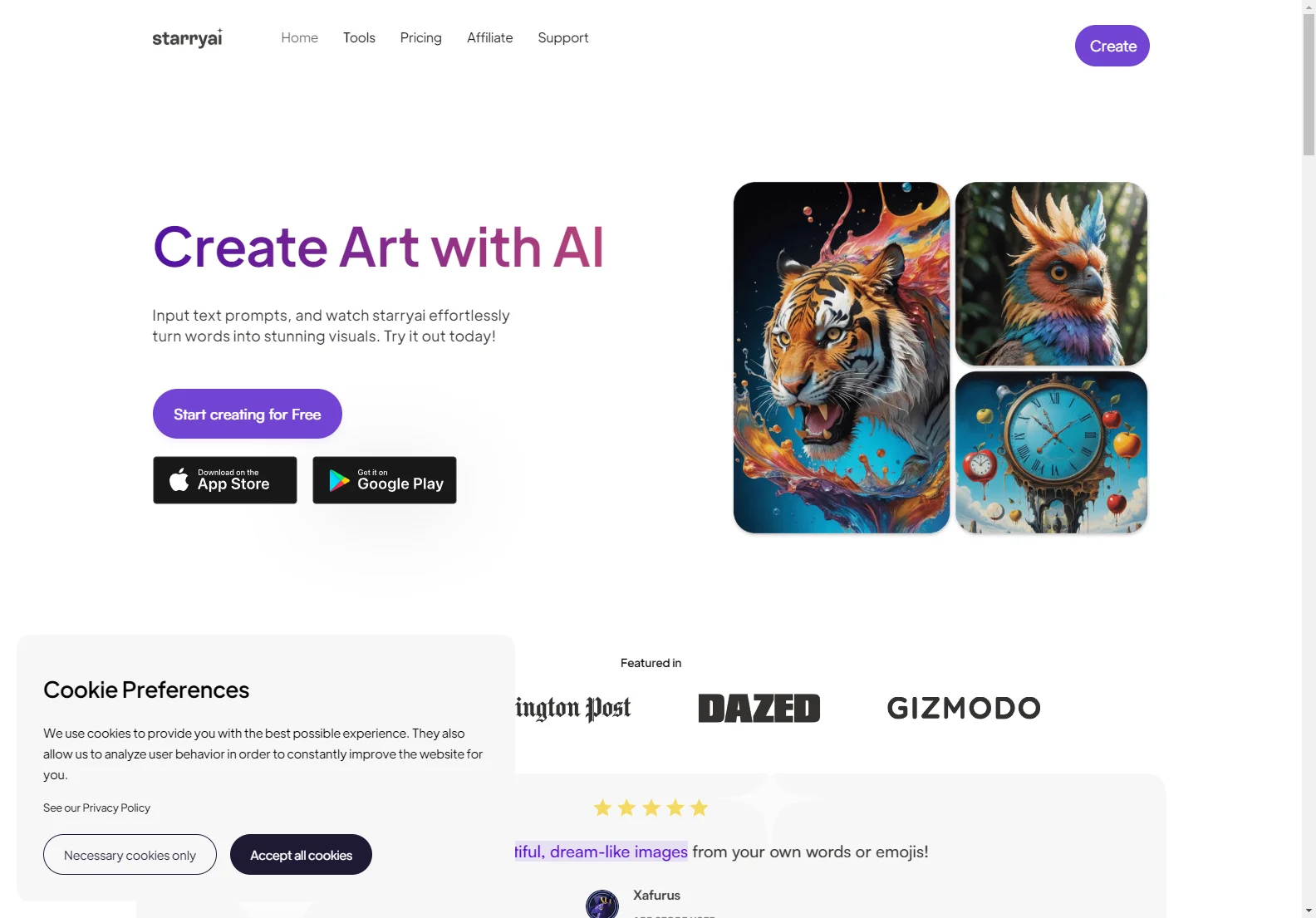 staryai - Unleash Your Creativity with AI Art Generation