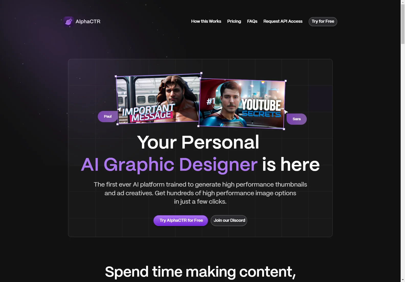 AlphaCTR: Unleash Your Creativity with AI Image Generation