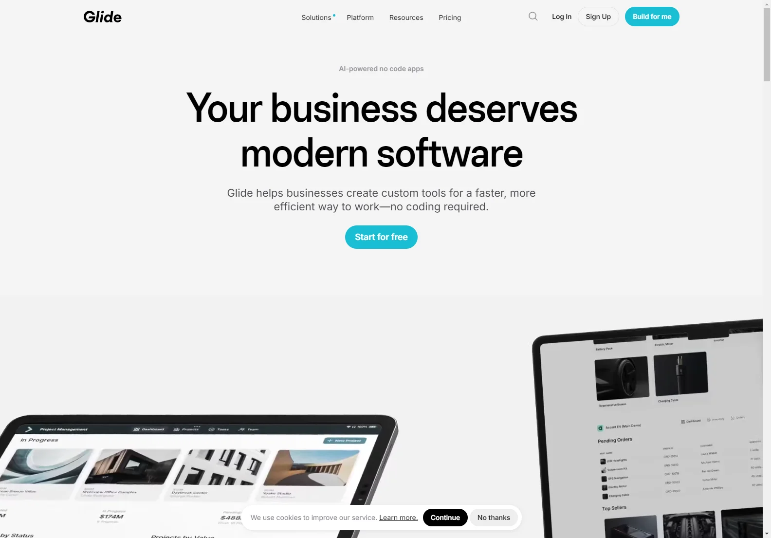 Glide: Create Custom AI-Powered Apps for Your Business Efficiency