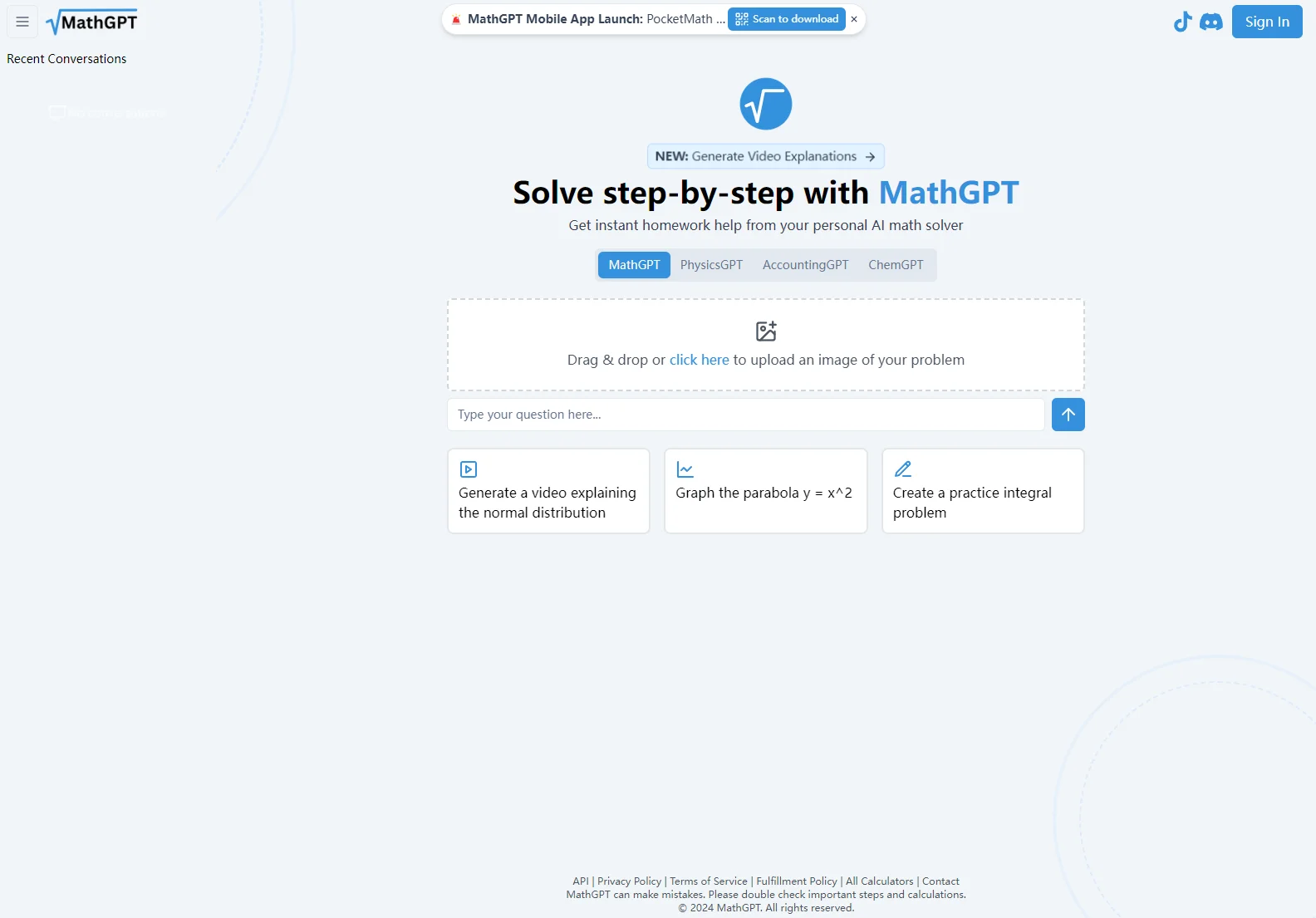 MathGPT: Your AI-Powered Math Solver for Instant Homework Help