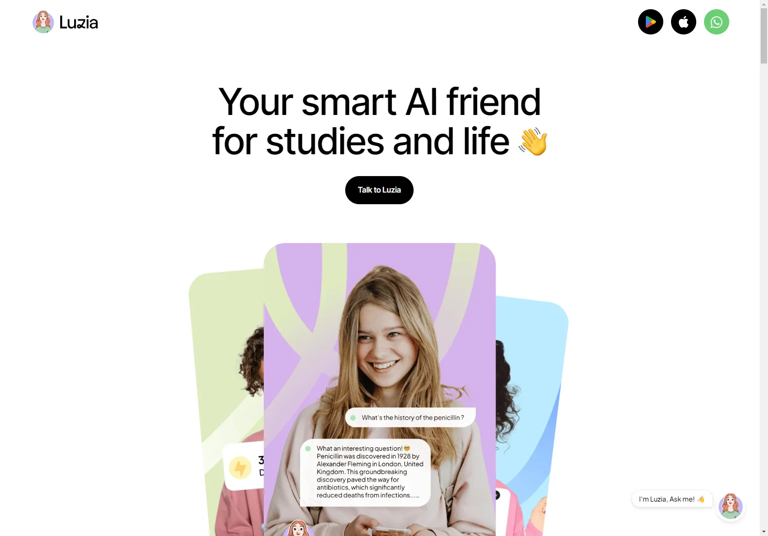 Luzia: Your Intelligent Assistant for Studies and Life