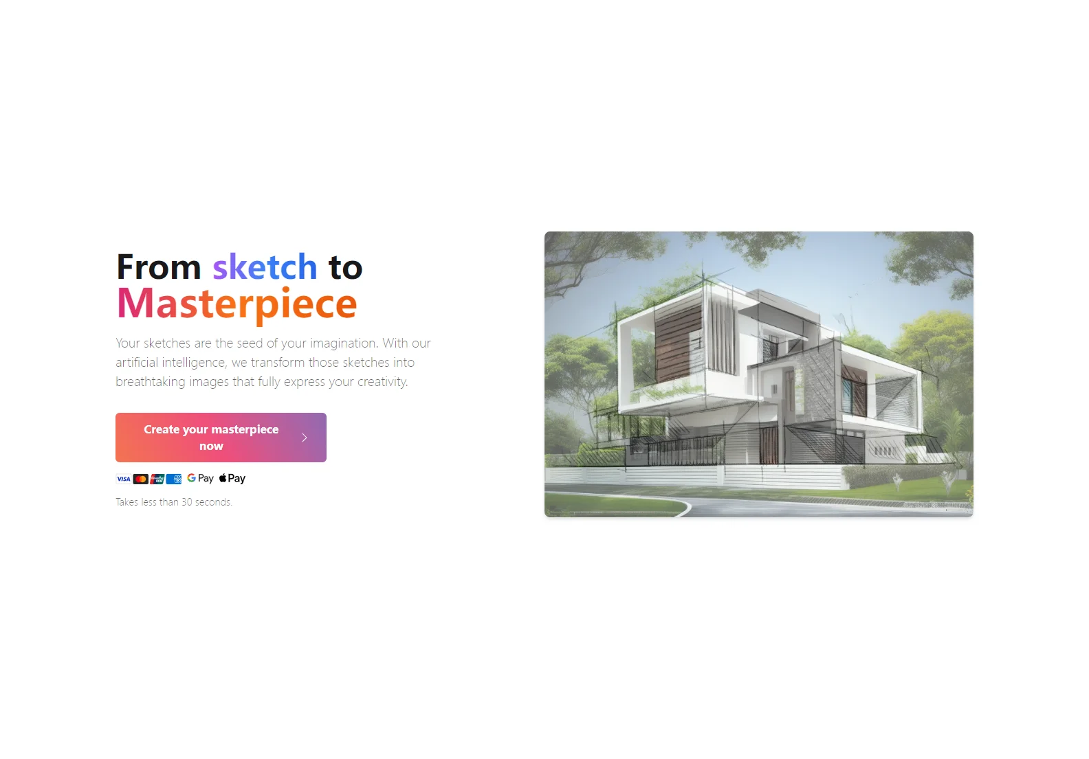 SketchImage.AI: Transform Your Sketches into Stunning Masterpieces in Less Than 30 Seconds