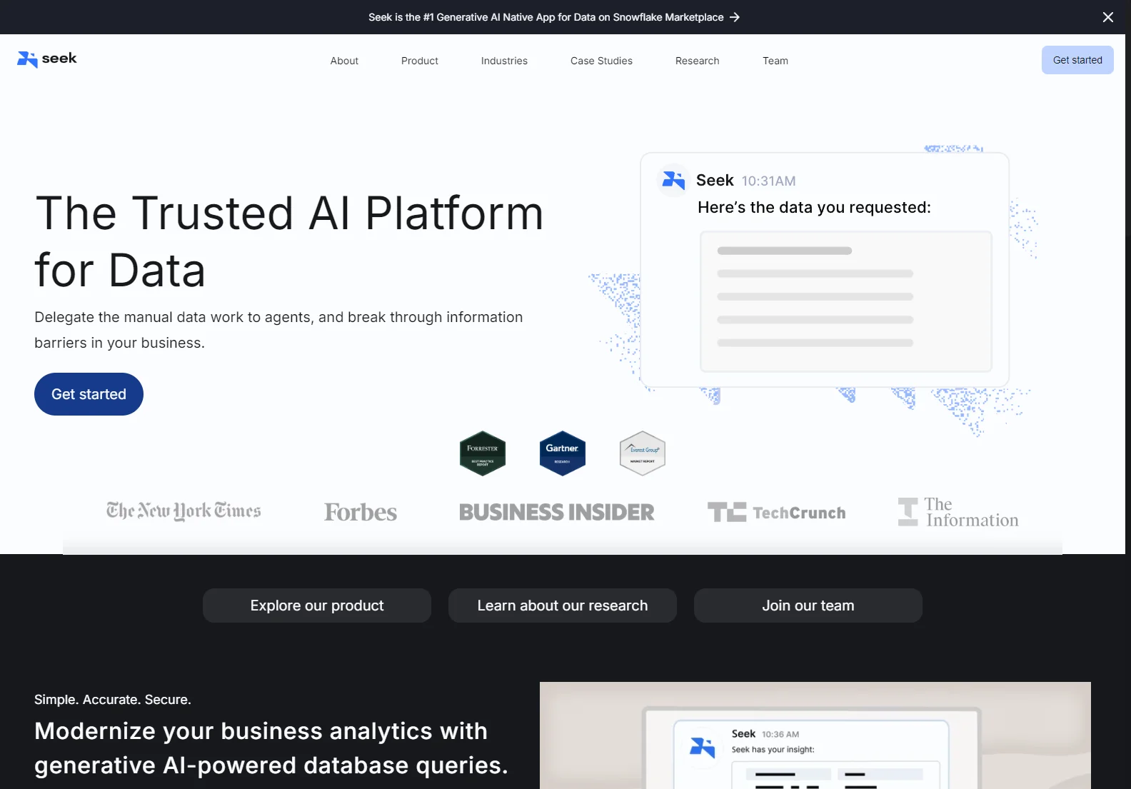 Seek AI: Transforming Data Analytics with Generative AI