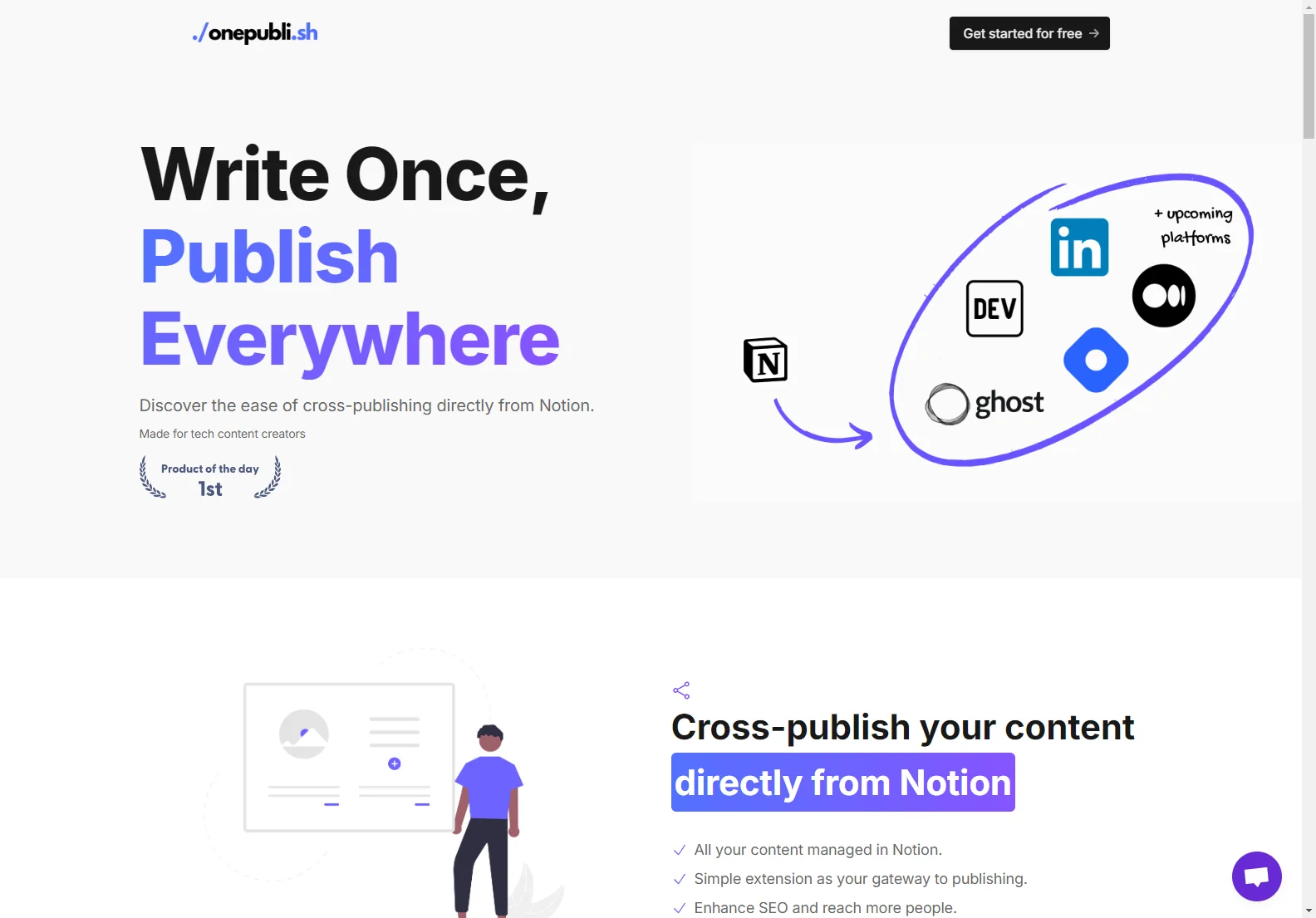 One Publish - Streamline Content Publishing from Notion