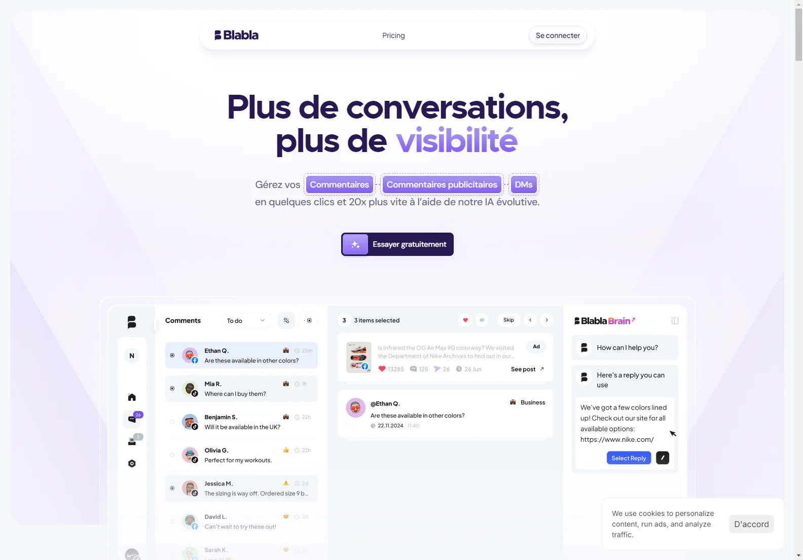 Blabla: Boost Your Social Interaction Efficiency with AI