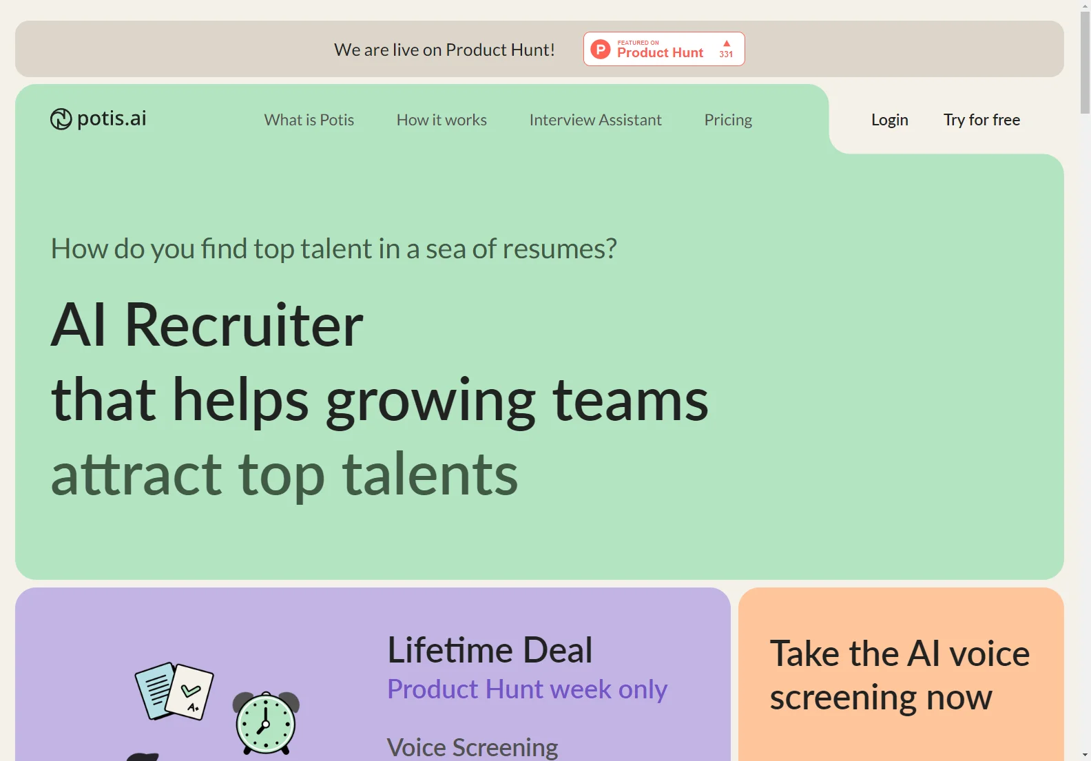 Potis.AI: The Ultimate AI Recruiter for Remote Teams' Success