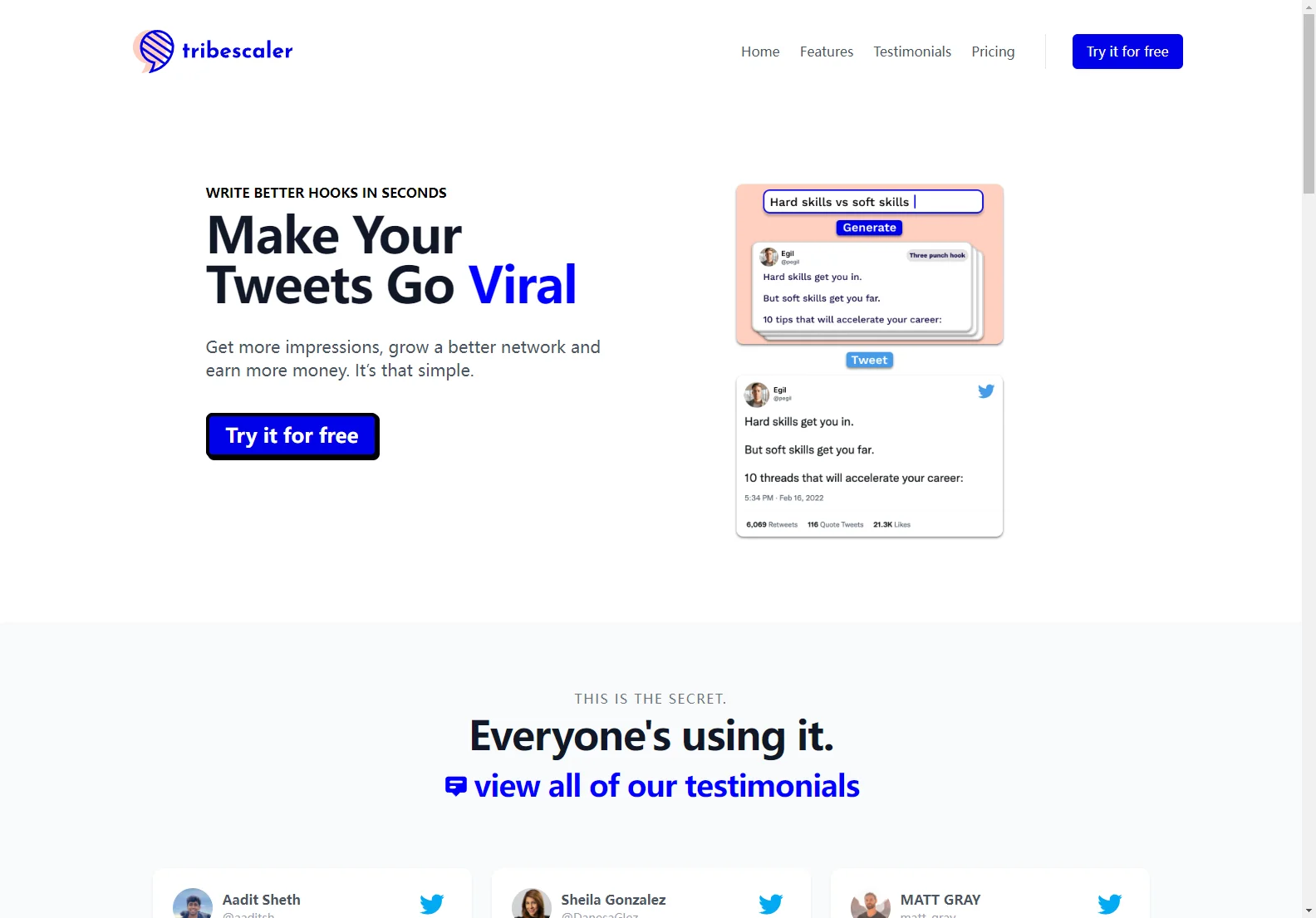 Tribescaler: Unleash the Power of Viral Hooks