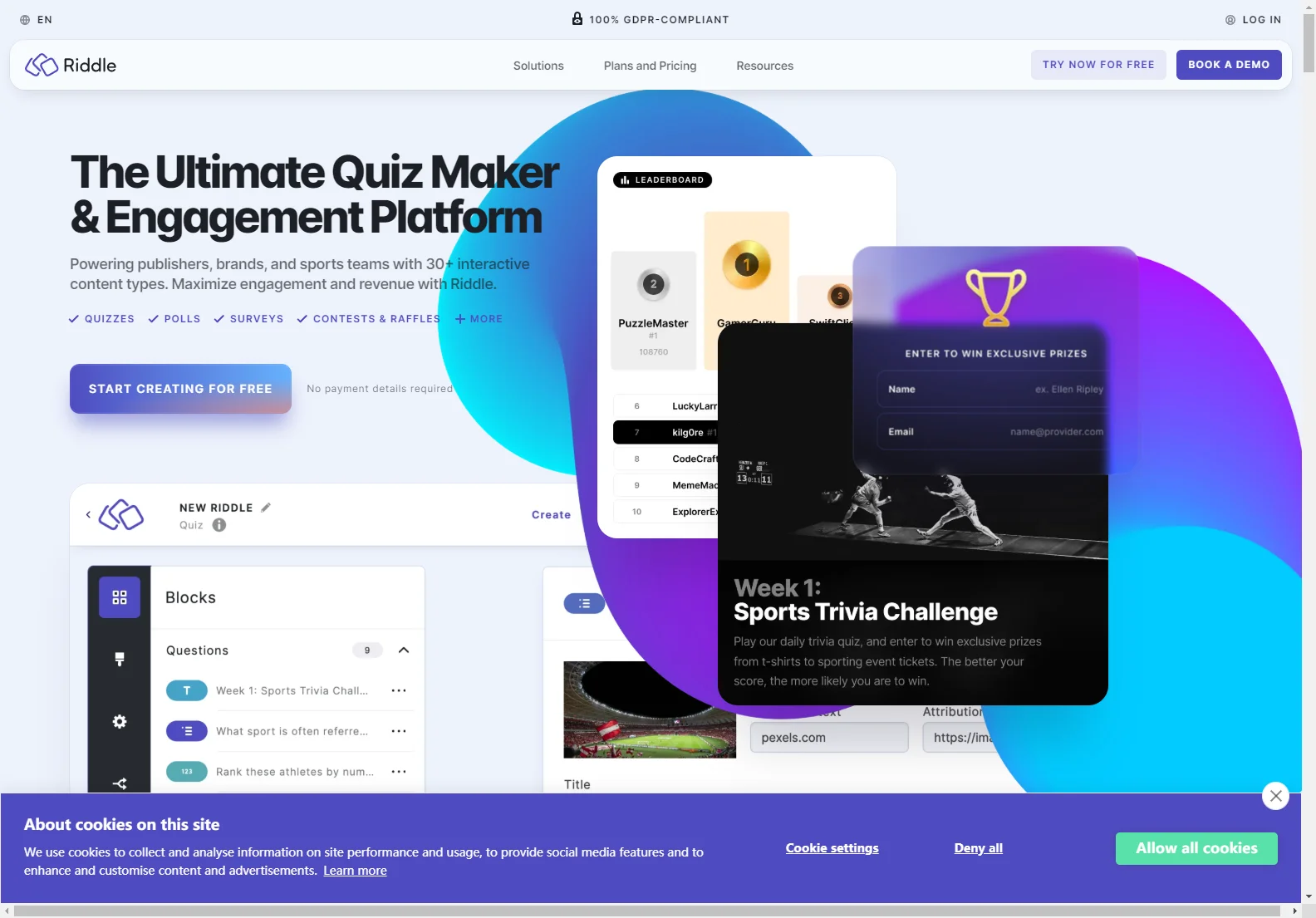 Riddle: Boost Engagement with Interactive Quizzes