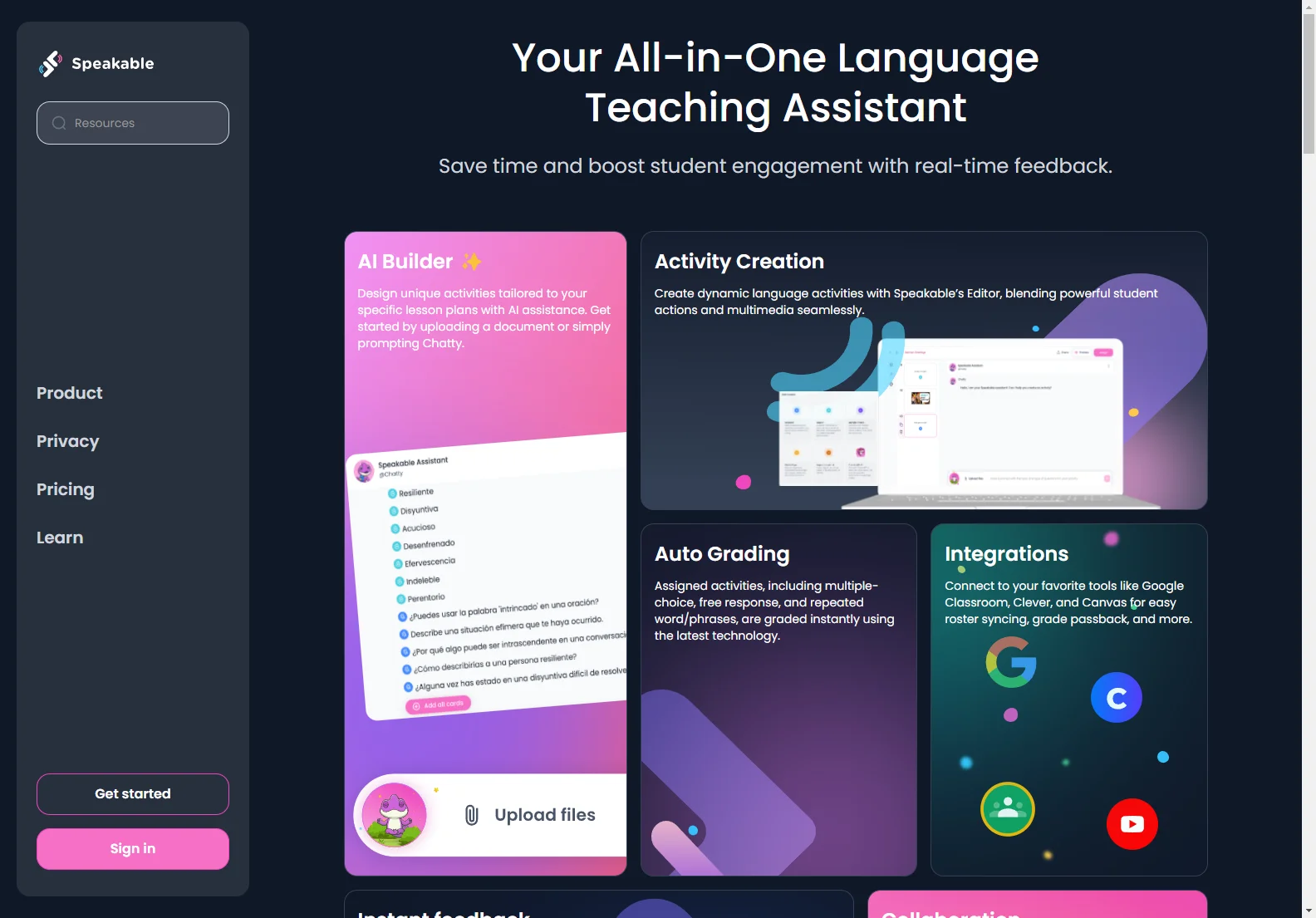 Speakable: Automatically Graded Language Activities