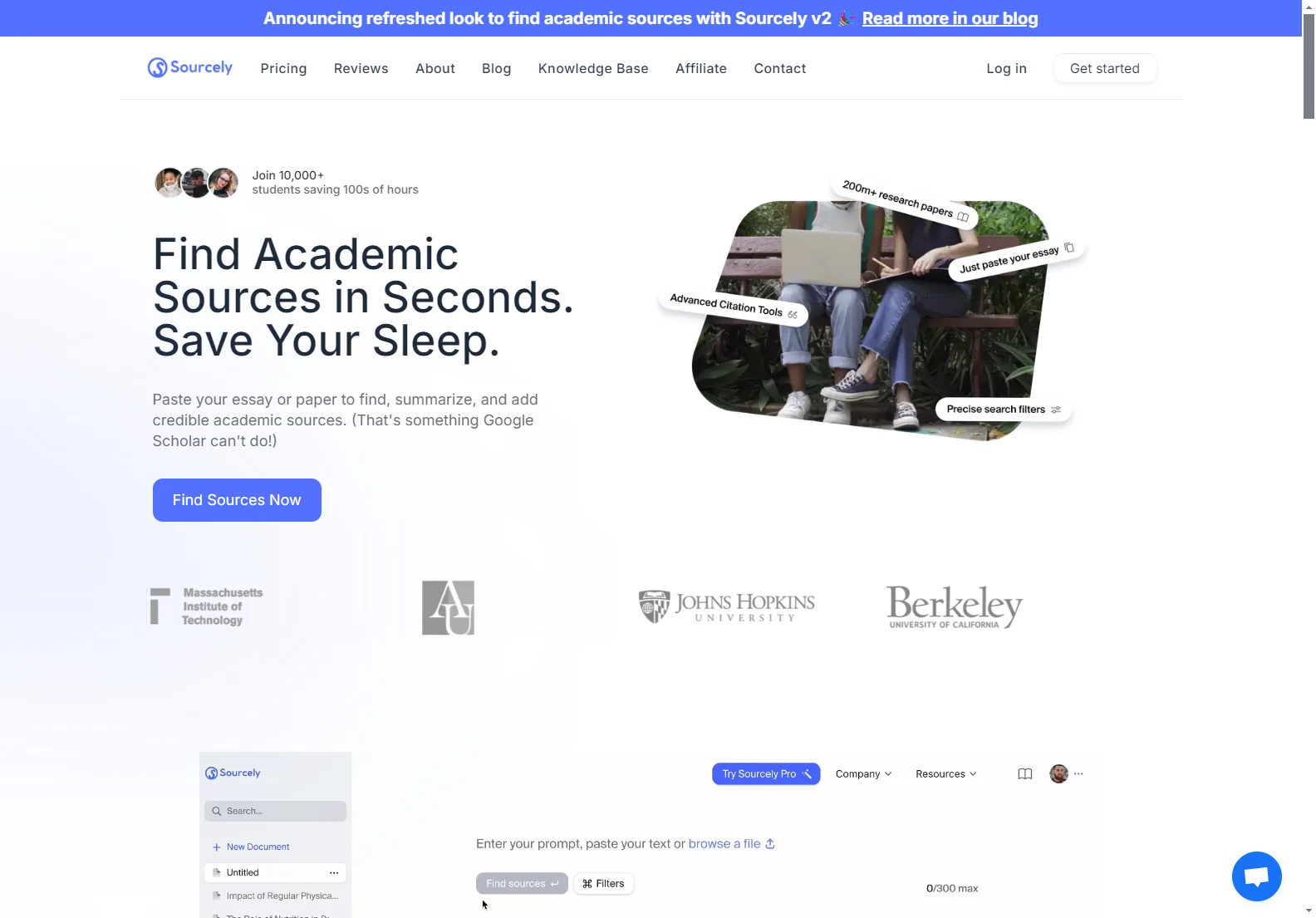 Sourcely: Your AI-Powered Academic Source Finder for Time-Saving and Quality Work